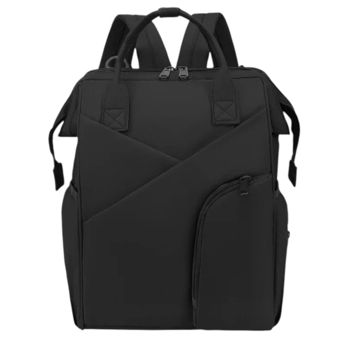 Sac à langer noir Univers Sac, sac à dos de maternité spacieux en tissu avec fermeture éclair et poches pratiques