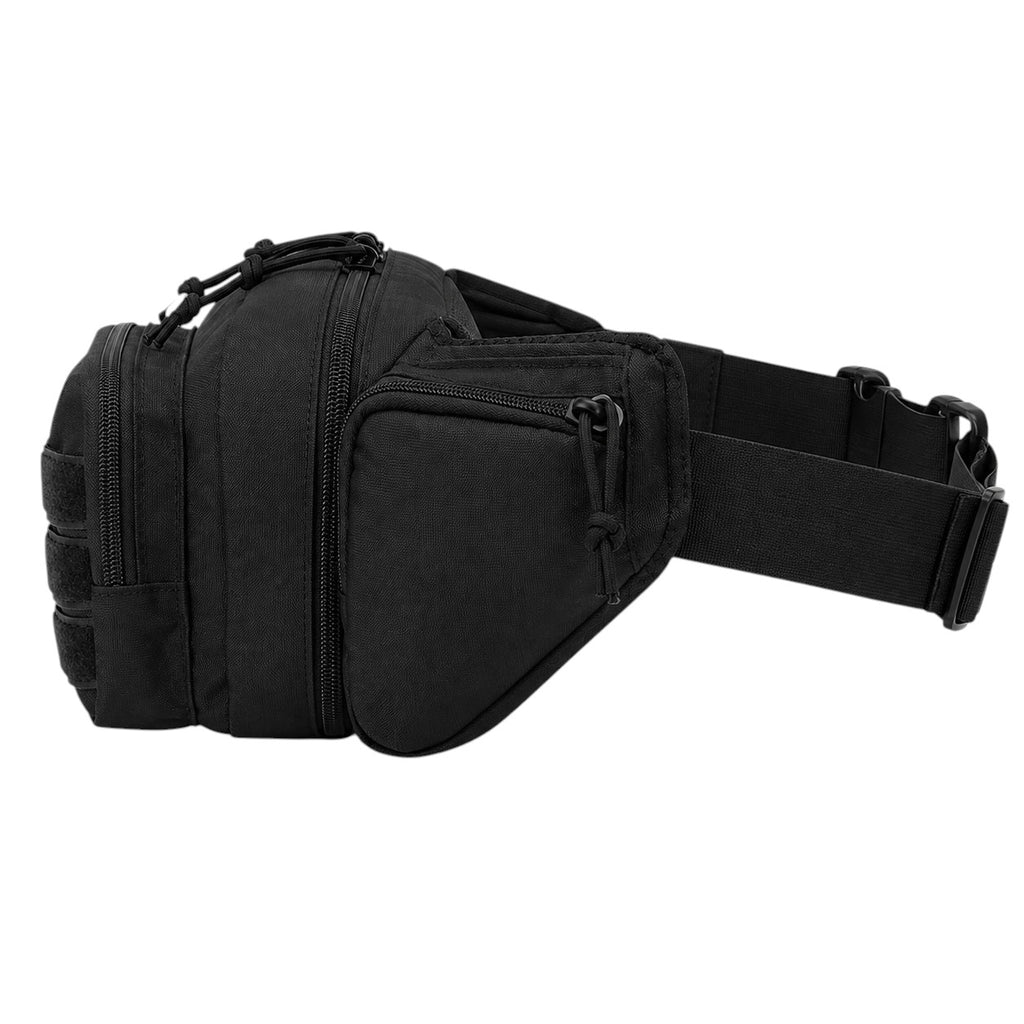 Sac banane tactique Univers Sac en nylon noir pour homme, idéal pour la moto, le sport, le camping et les outils