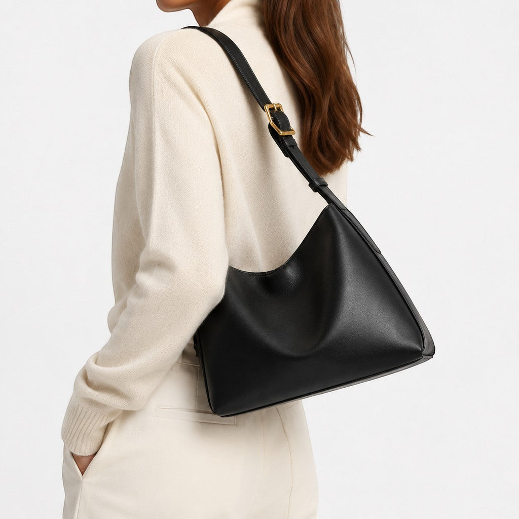Sac bandoulière noir en cuir PU pour femme, Univers Sac, forme carrée, fermeture éclair, polyvalent