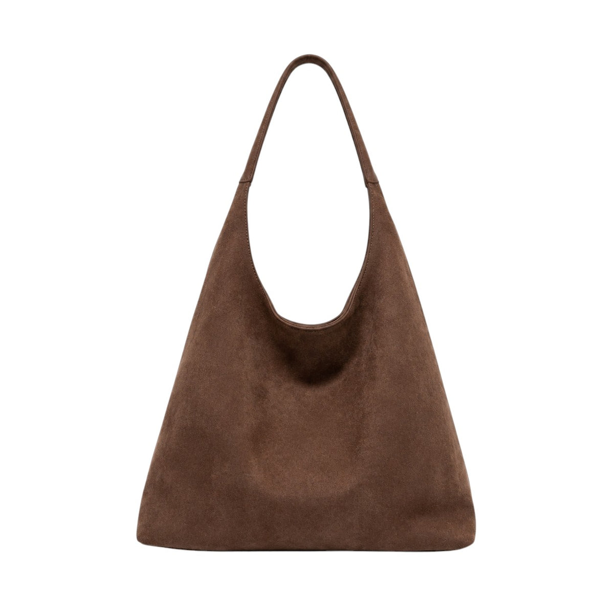 Sac bandoulière marron en faux suède pour femme, forme seau, fermeture à fermoir, Univers Sac