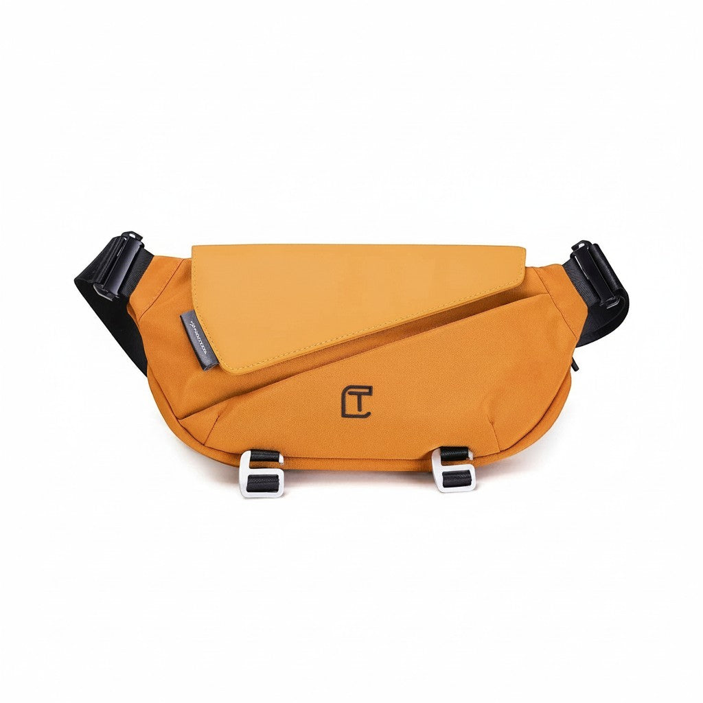 Sac bandoulière imperméable Univers Sac Tangcool en tissu Oxford jaune avec fermeture éclair et design moderne