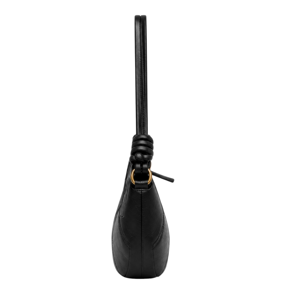 Sac bandoulière noir en cuir PU pour femme, forme baguette, fermeture éclair, style décontracté par Univers Sac