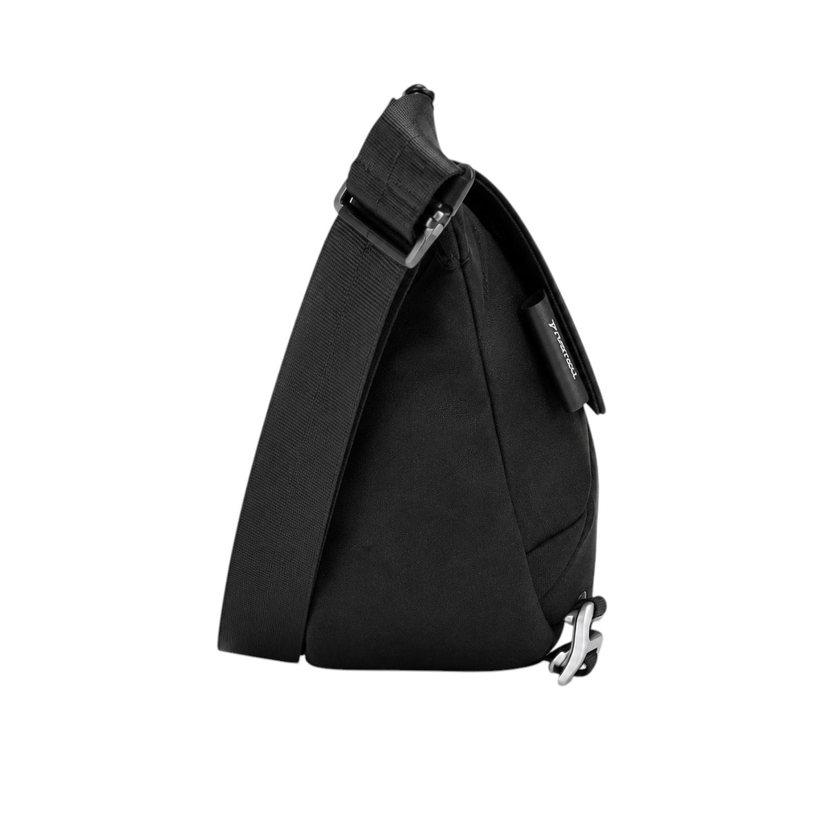 Sac bandoulière noir Univers Sac en tissu Oxford imperméable, design compact et moderne pour le voyage.