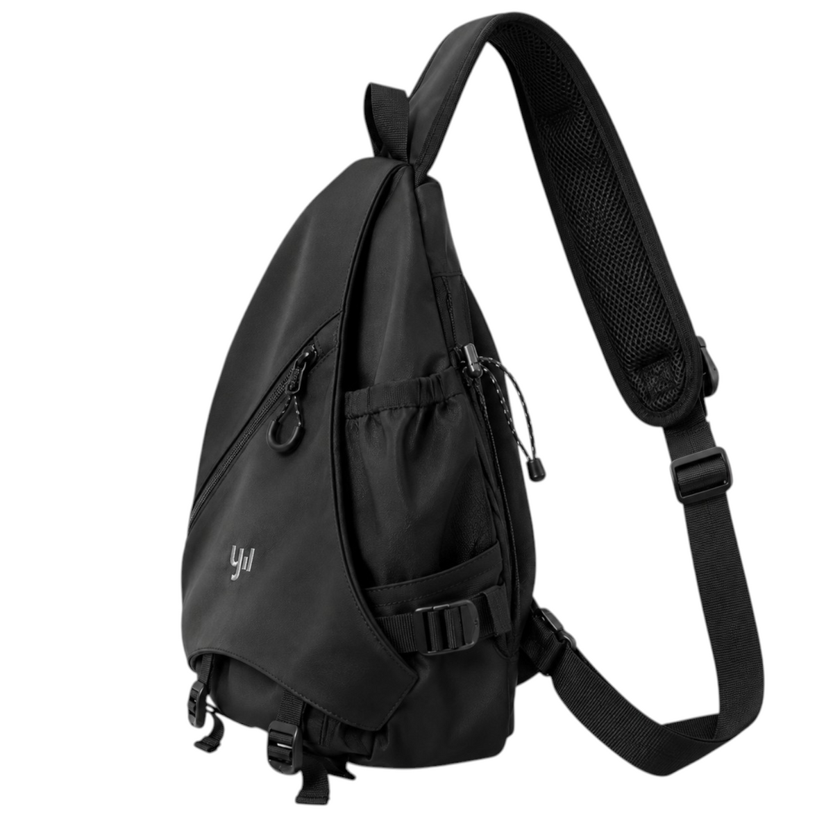Sac bandoulière noir imperméable Univers Sac avec sangle réglable et compartiments zippés pour homme