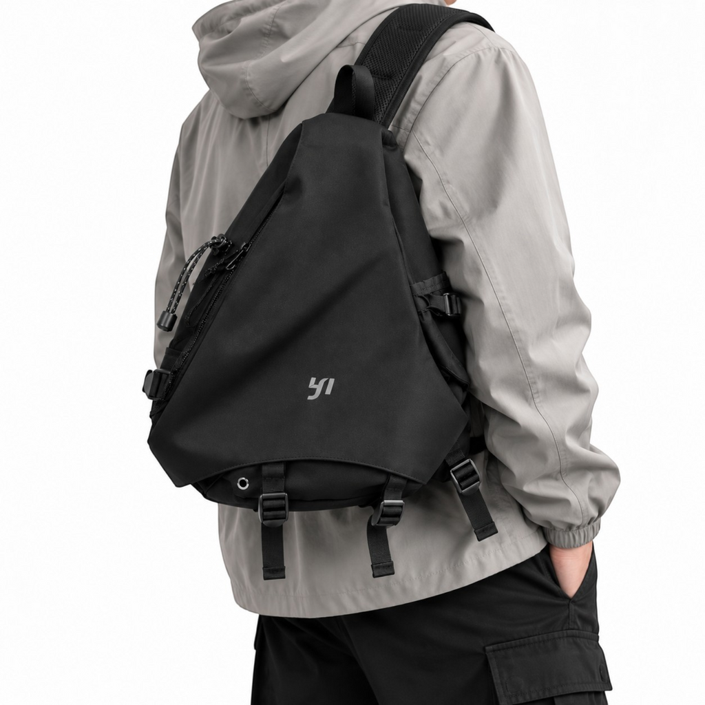 Sac bandoulière noir imperméable Univers Sac porté au dos avec design moderne et sangles ajustables