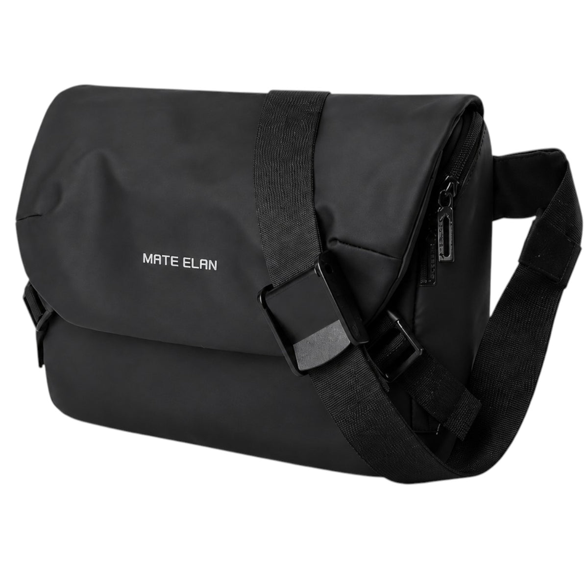 Sac bandoulière noir imperméable Univers Sac en tissu Oxford avec sangle réglable et fermeture à rabat pour homme