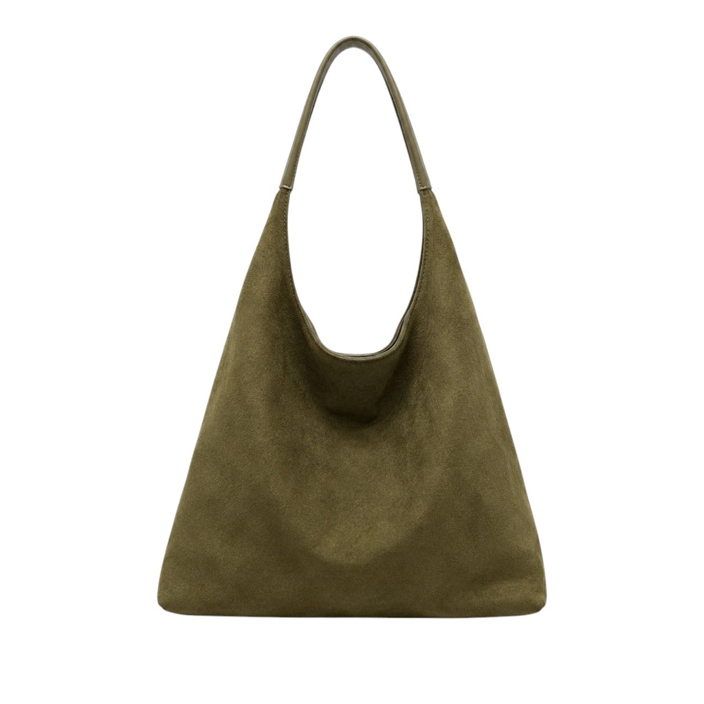 Sac bandoulière vintage vert kaki en daim pour femme, de la marque Univers Sac