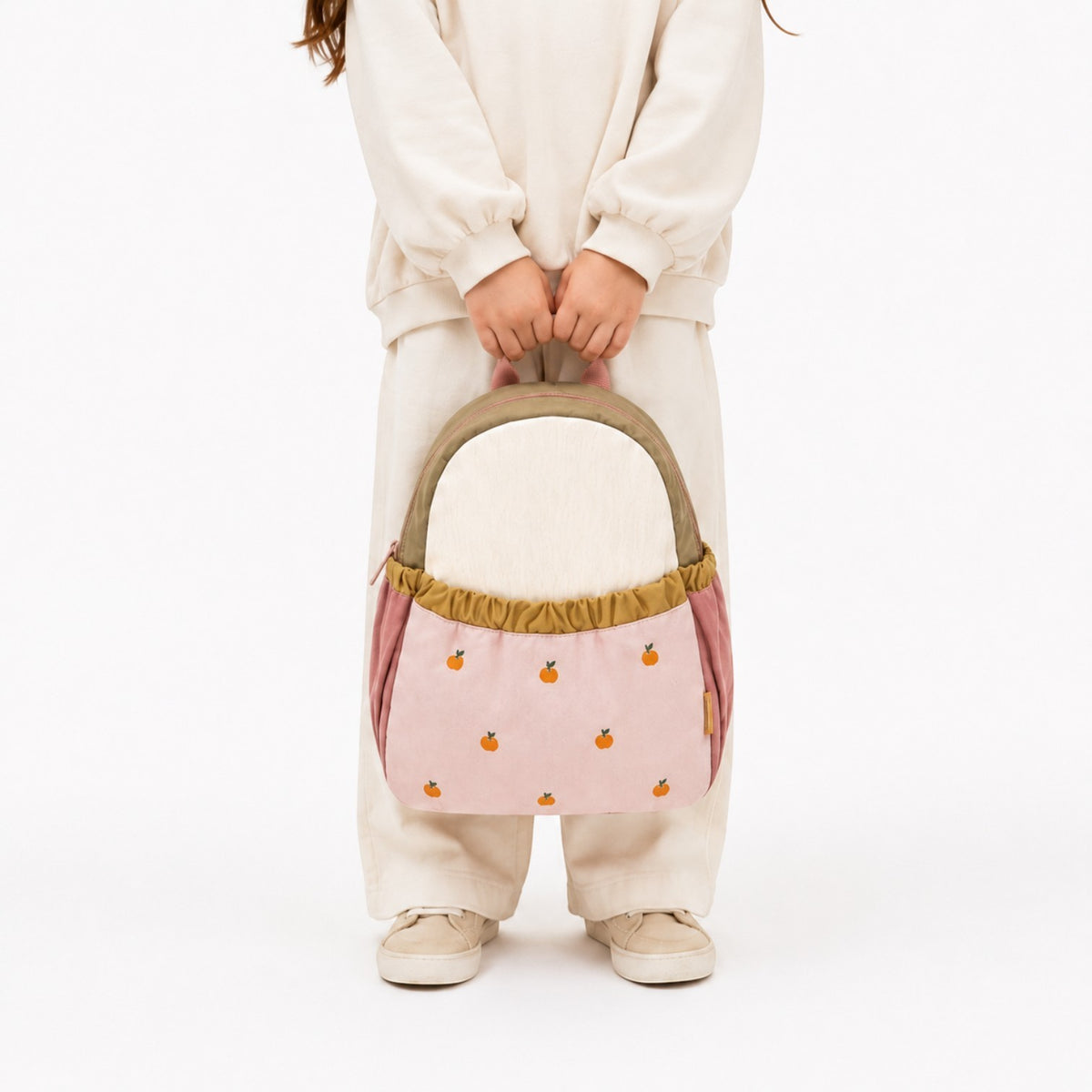 Sac à dos enfant Univers Sac rose avec broderies pommes, léger et tendance pour la maternelle en nylon