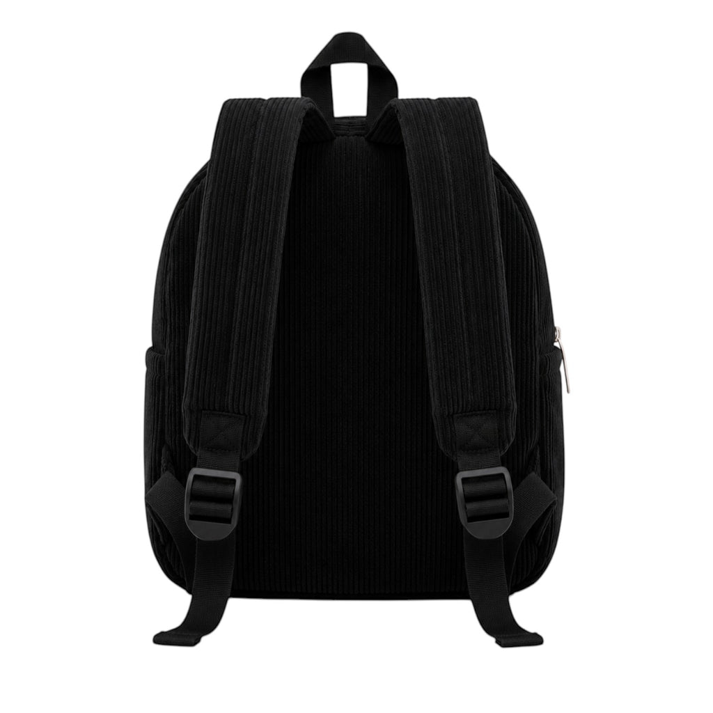 Sac à dos Univers Sac pour enfant en velours côtelé noir avec bretelles ajustables et fermeture éclair