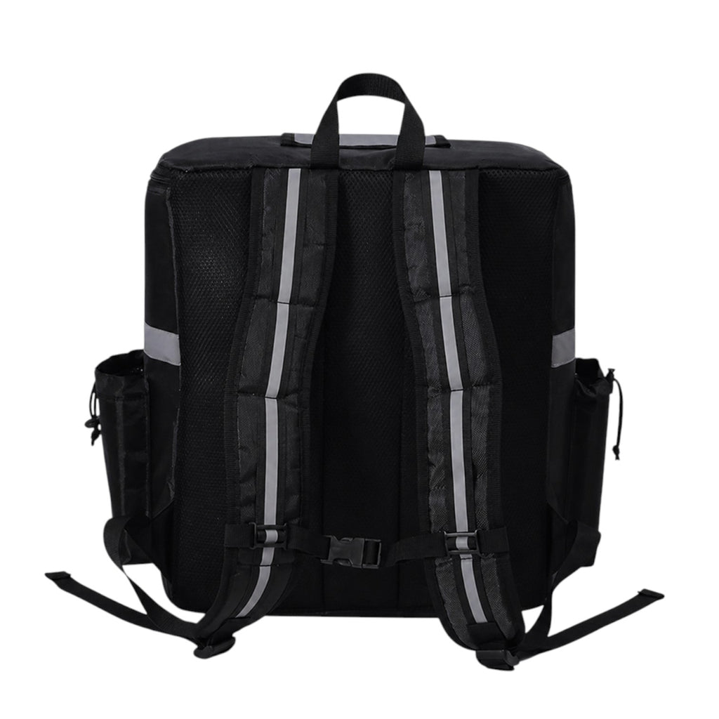 Sac à dos isotherme noir Univers Sac pour livraison de repas avec bretelles ergonomiques et bandes réfléchissantes