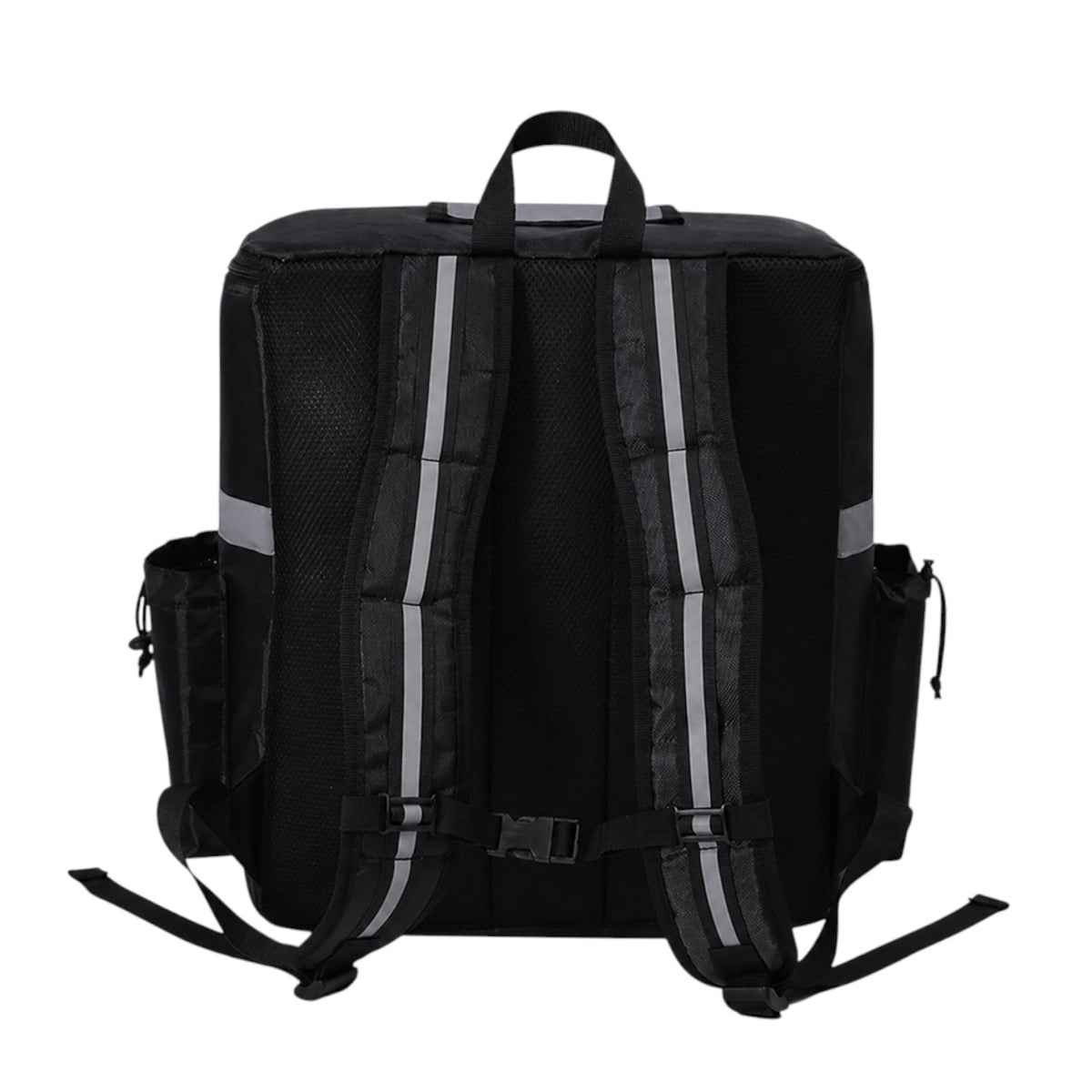 Sac à dos isotherme noir Univers Sac pour livraison de repas avec bretelles ergonomiques et bandes réfléchissantes