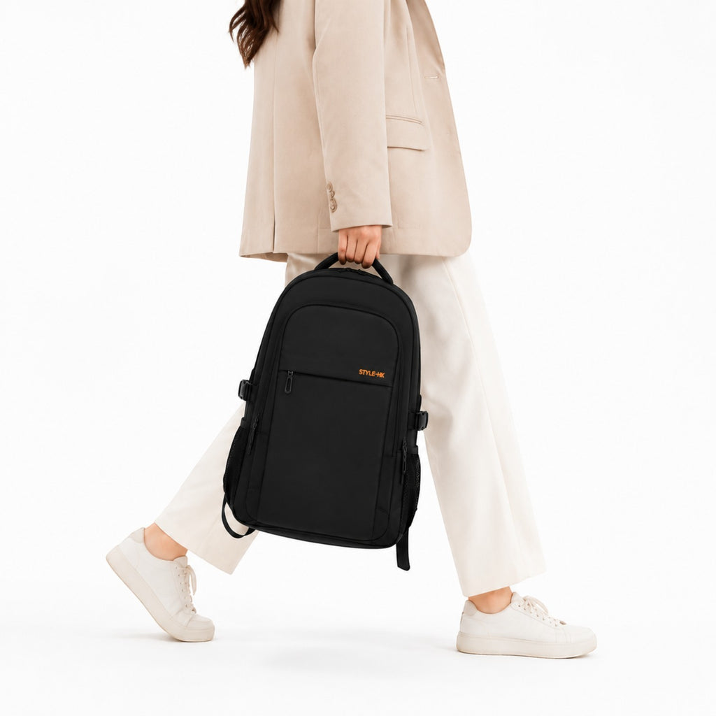 Univers Sac, sac à dos noir en Oxford, grande capacité 27L, anti-vol, pour ordinateur portable 15,6 pouces, idéal pour le voyage et l'école.