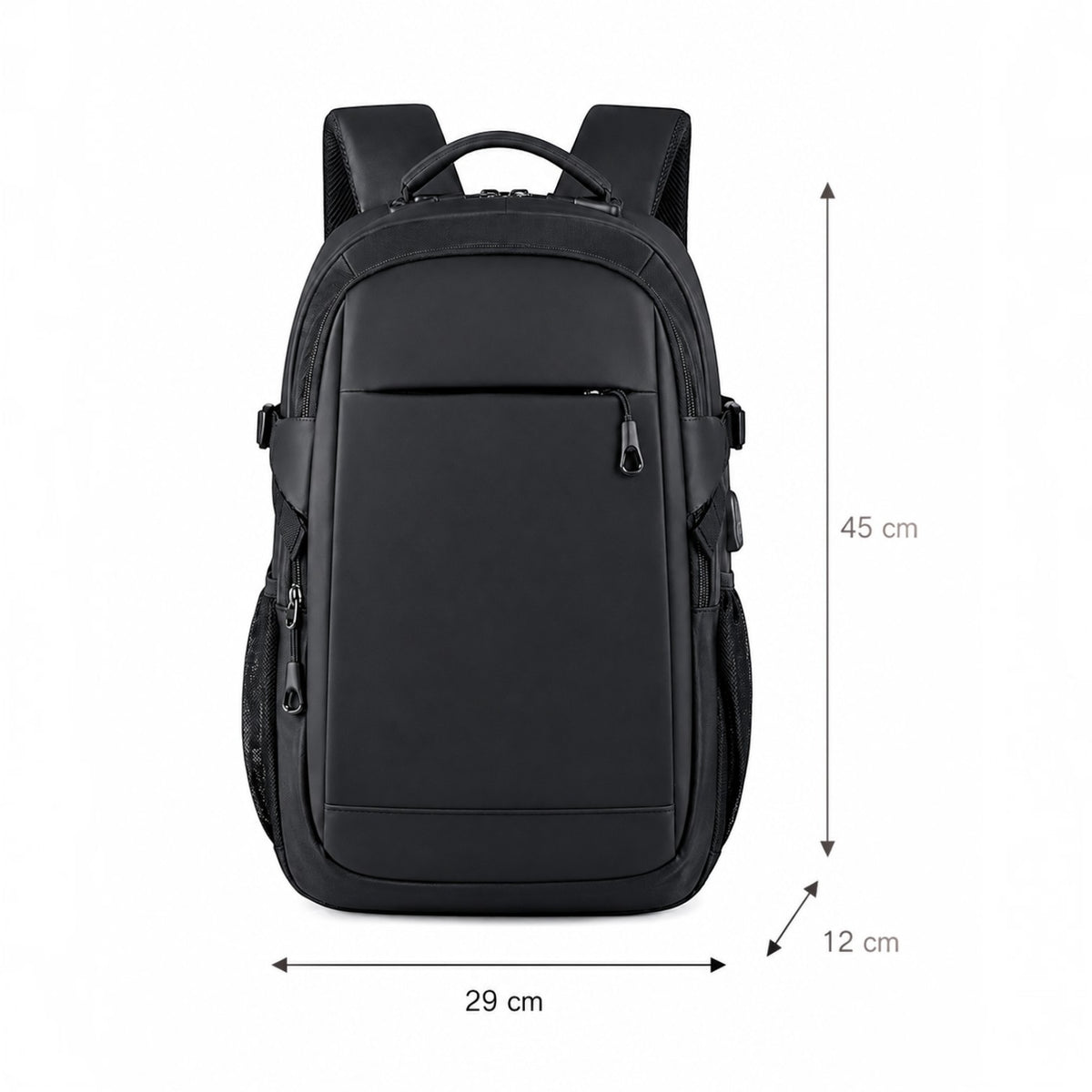 Sac à dos Univers Sac noir imperméable pour ordinateur portable avec design urbain et bretelles ergonomiques