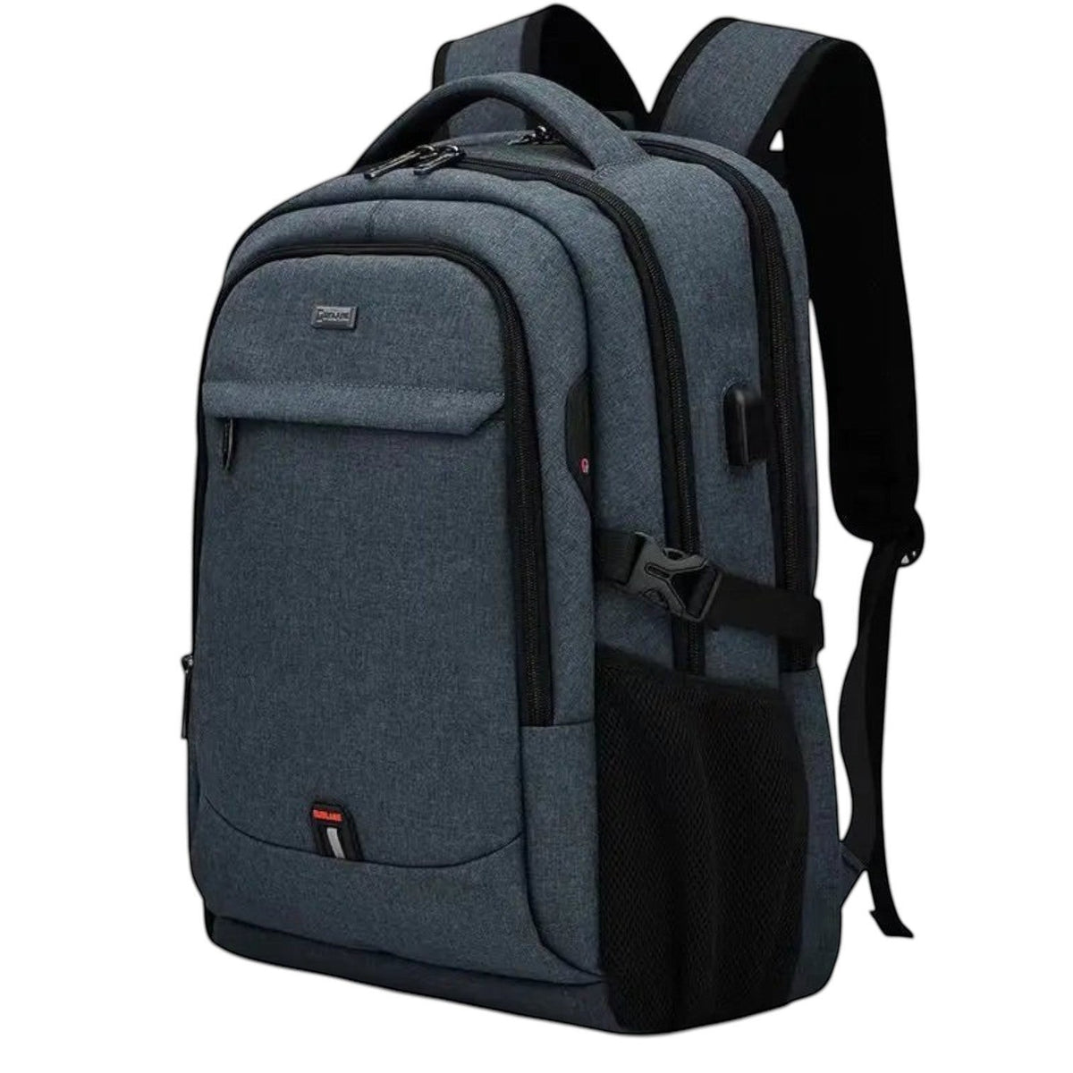 Univers Sac sac à dos d'affaires gris foncé imperméable avec port de chargement USB et compartiment pour ordinateur portable 17,3 pouces