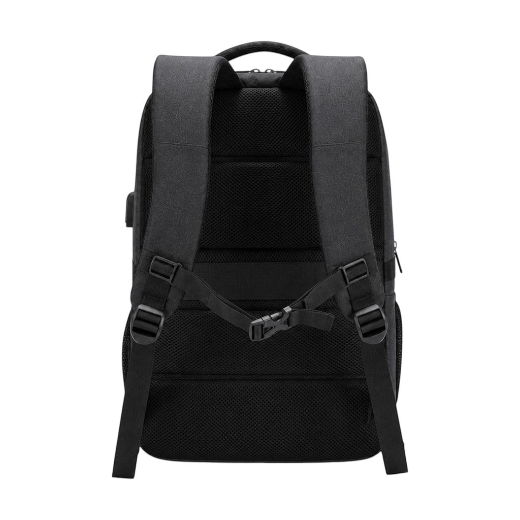 Univers Sac sac à dos unisexe noir en nylon, idéal pour le travail et les voyages, avec port USB et compartiment pour ordinateur portable 17,3 pouces.