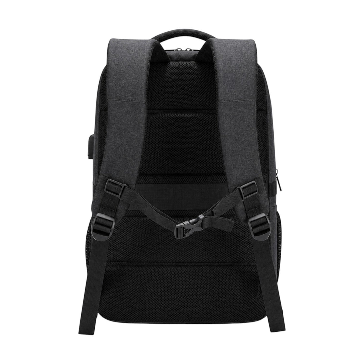 Univers Sac sac à dos unisexe noir en nylon, idéal pour le travail et les voyages, avec port USB et compartiment pour ordinateur portable 17,3 pouces.