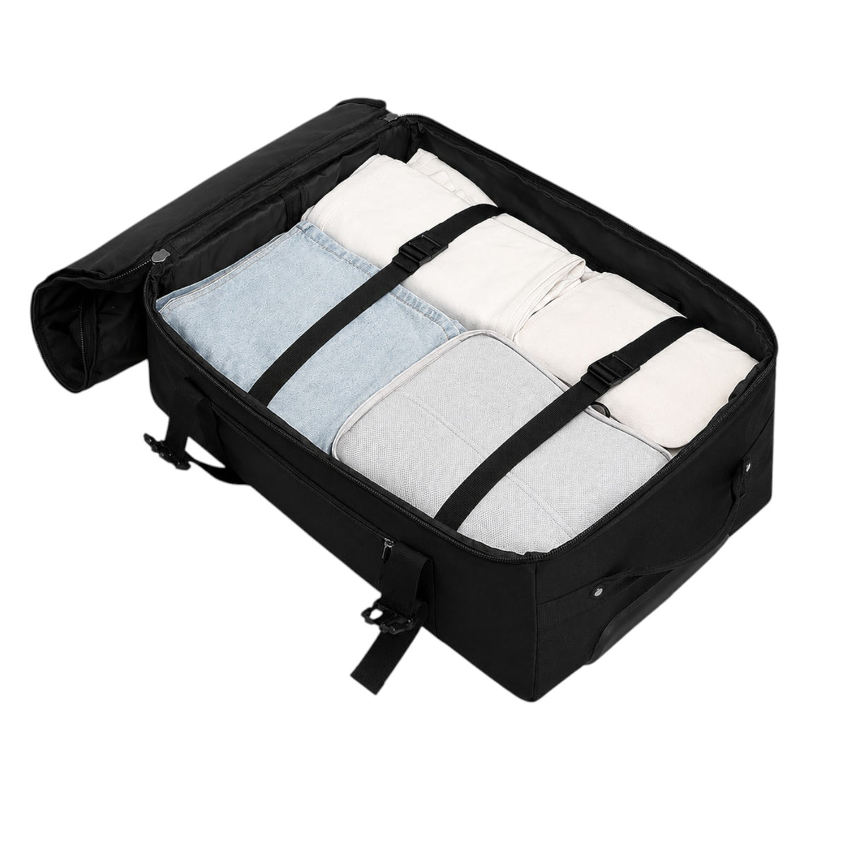 Sac à dos de voyage à roulettes noir Univers Sac avec compartiments organisés pour vêtements et ordinateur portable