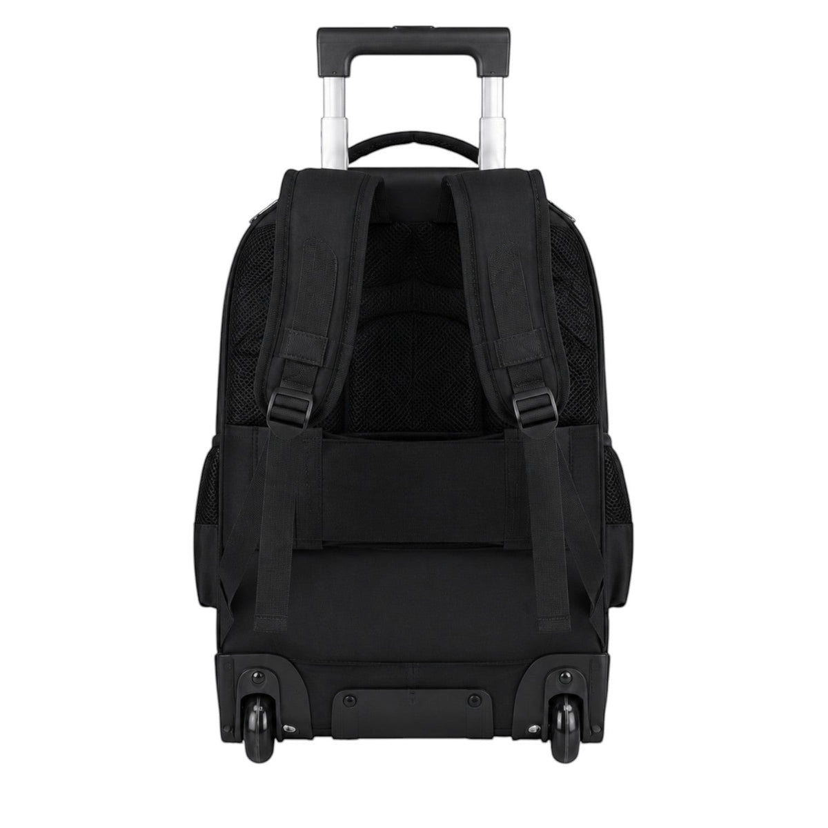 Sac à dos de voyage à roulettes noir Univers Sac avec poignée télescopique et bretelles rembourrées pour homme