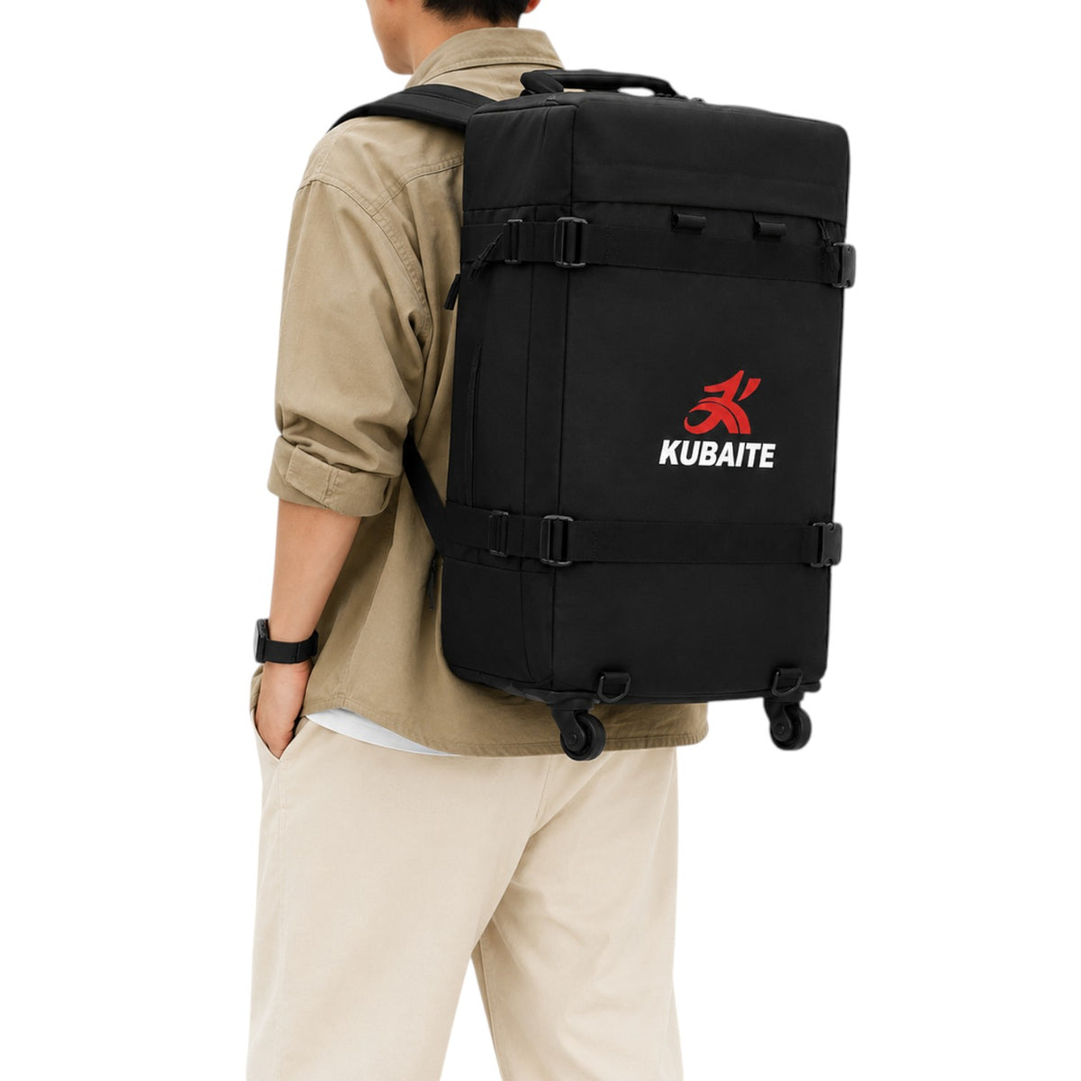 Sac à dos à roulettes noir Univers Sac en tissu Oxford avec compartiment pour ordinateur portable pour voyage d'affaires