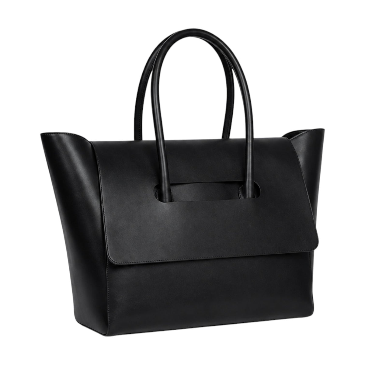 Sac fourre-tout noir en cuir PU souple Univers Sac avec fermeture éclair et poche intérieure.