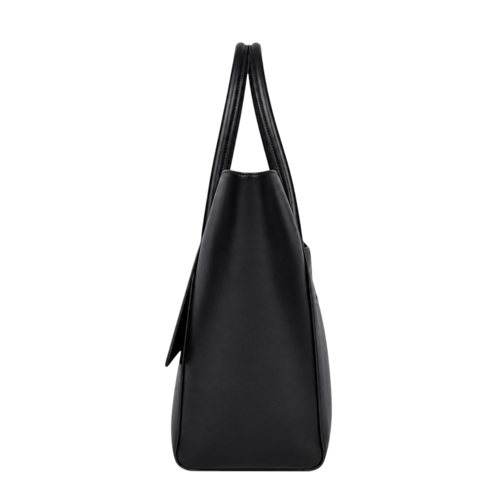 Sac fourre-tout noir en cuir PU souple pour femme, fermeture éclair, poche intérieure, Univers Sac