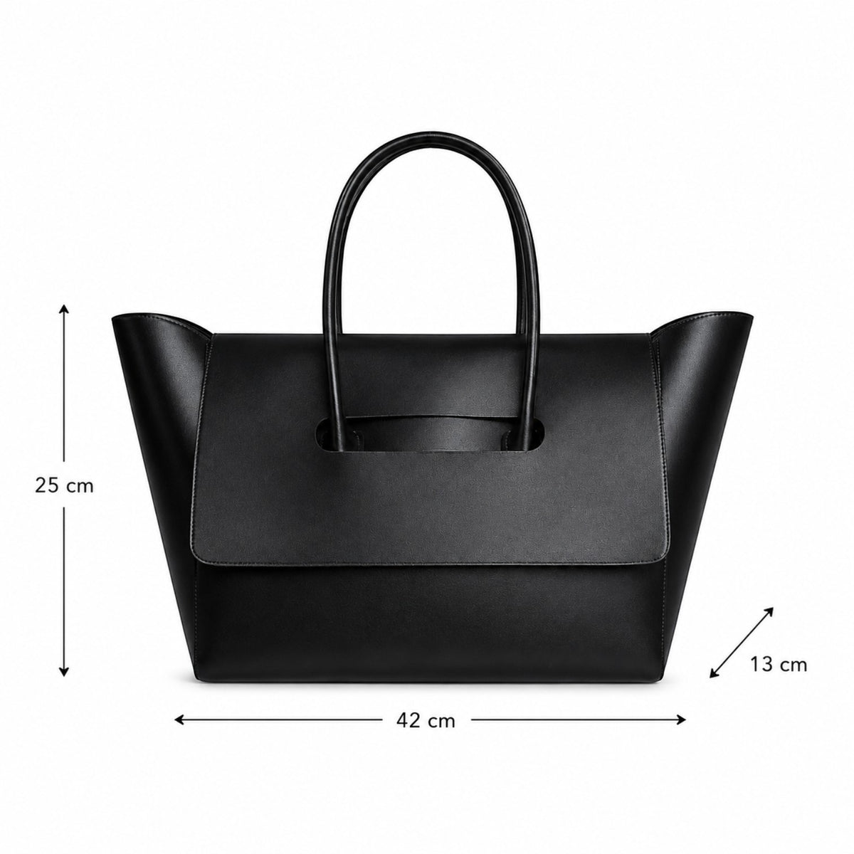 Sac fourre-tout noir en cuir PU souple pour femme, fermeture à glissière, poche intérieure, Univers Sac