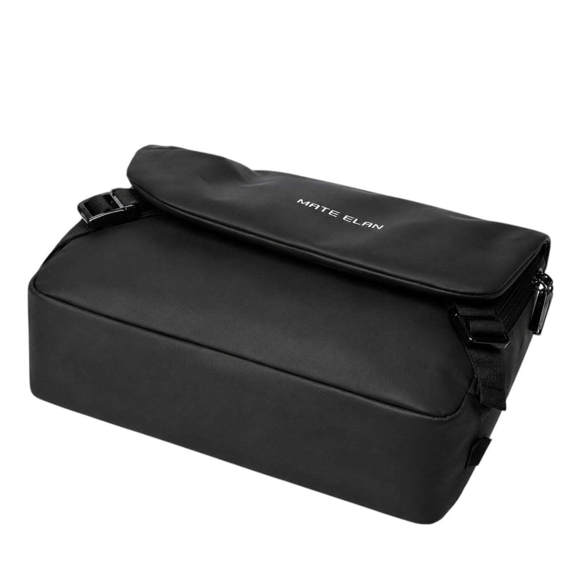 Sac messager noir imperméable Univers Sac en tissu Oxford avec rabat et boucles pour ordinateur portable