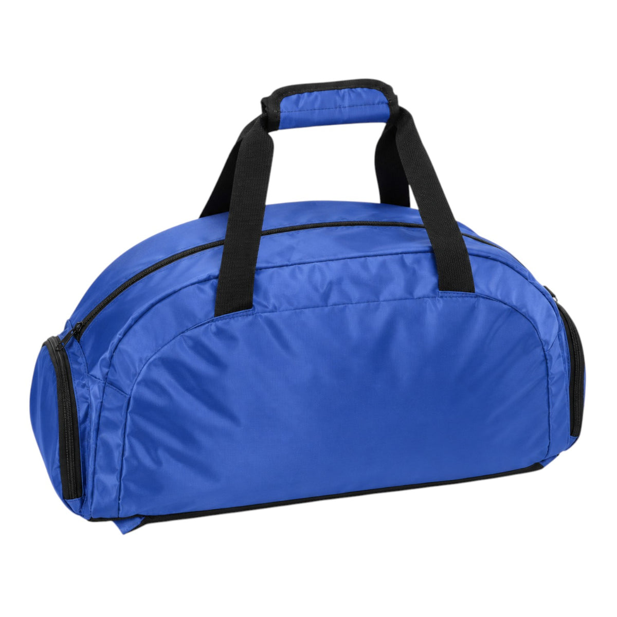 Sac de sport Univers Sac bleu en nylon imperméable avec poignées noires, idéal pour le fitness et les voyages.