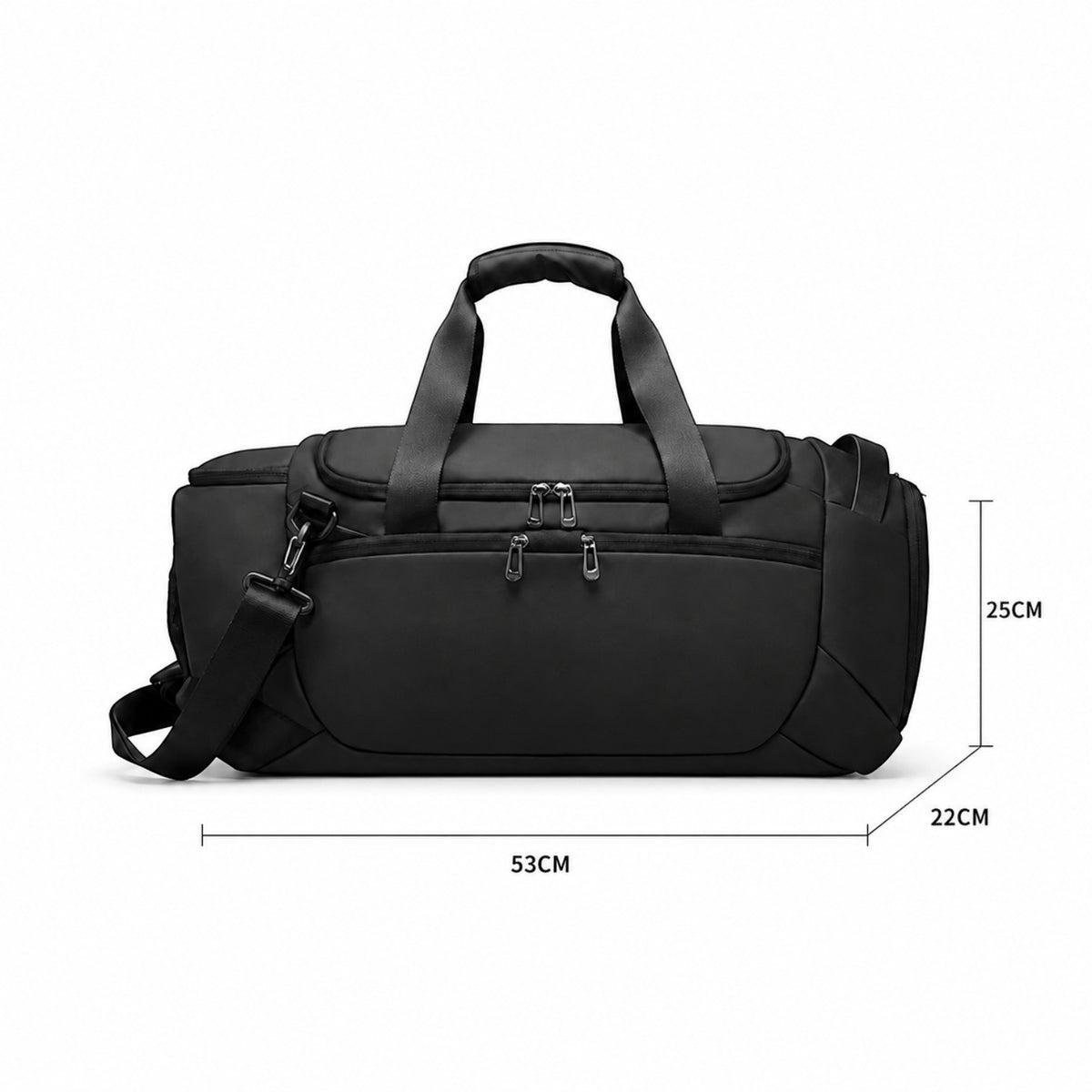 Sac de sport noir Univers Sac en tissu Oxford imperméable avec compartiment pour affaires humides et poignées robustes