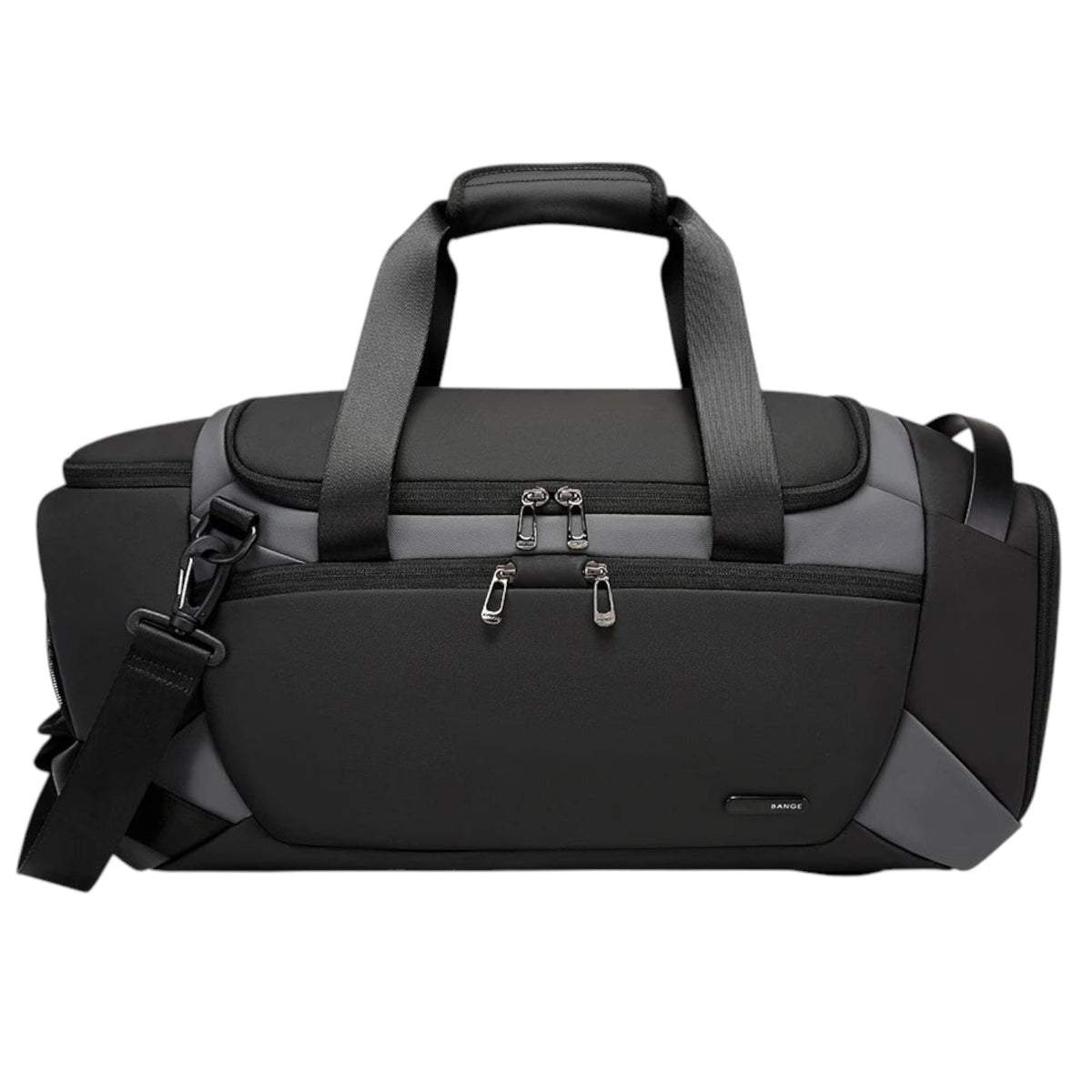 Sac de sport imperméable Univers Sac en tissu Oxford noir et gris avec compartiments zippés pour fitness et voyage