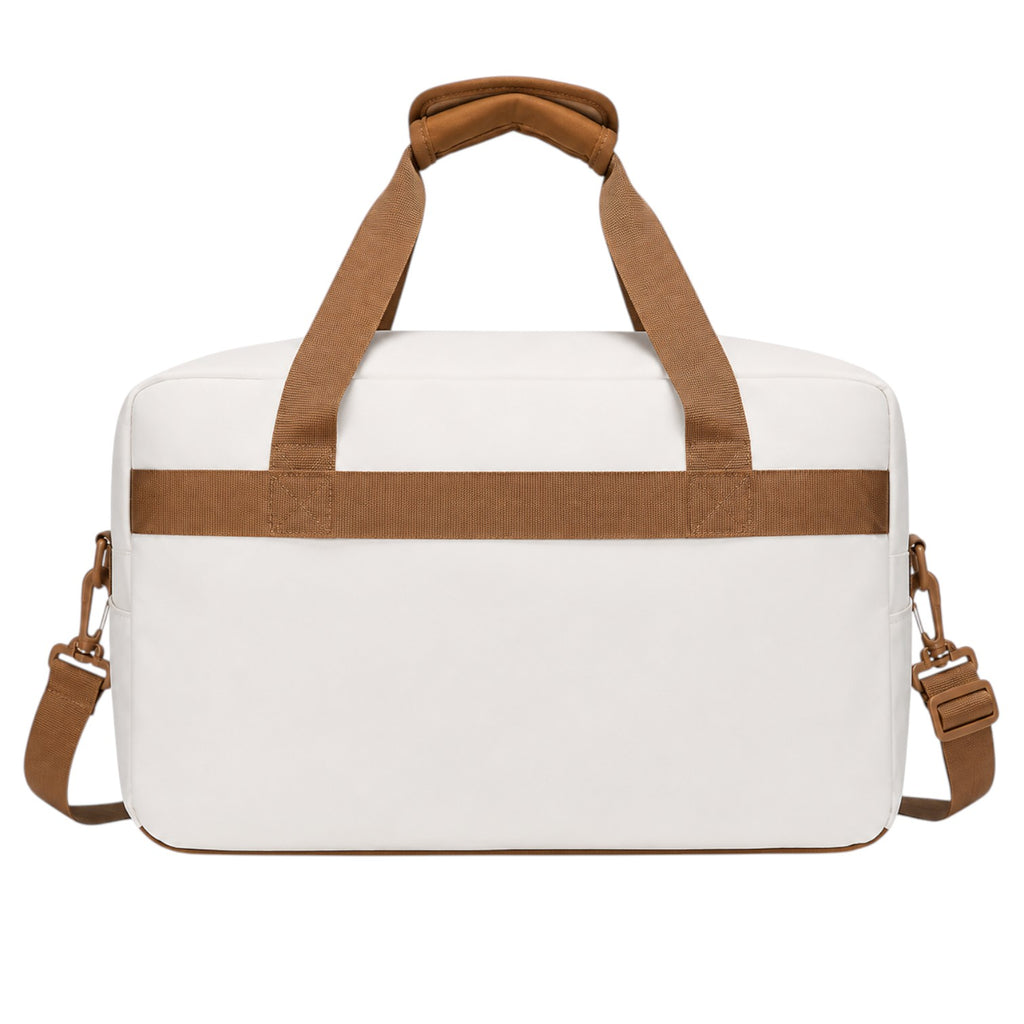 Sac de voyage Univers Sac blanc et marron, format cabine 40x20x25 cm, idéal pour les vols Ryanair et Easyjet.
