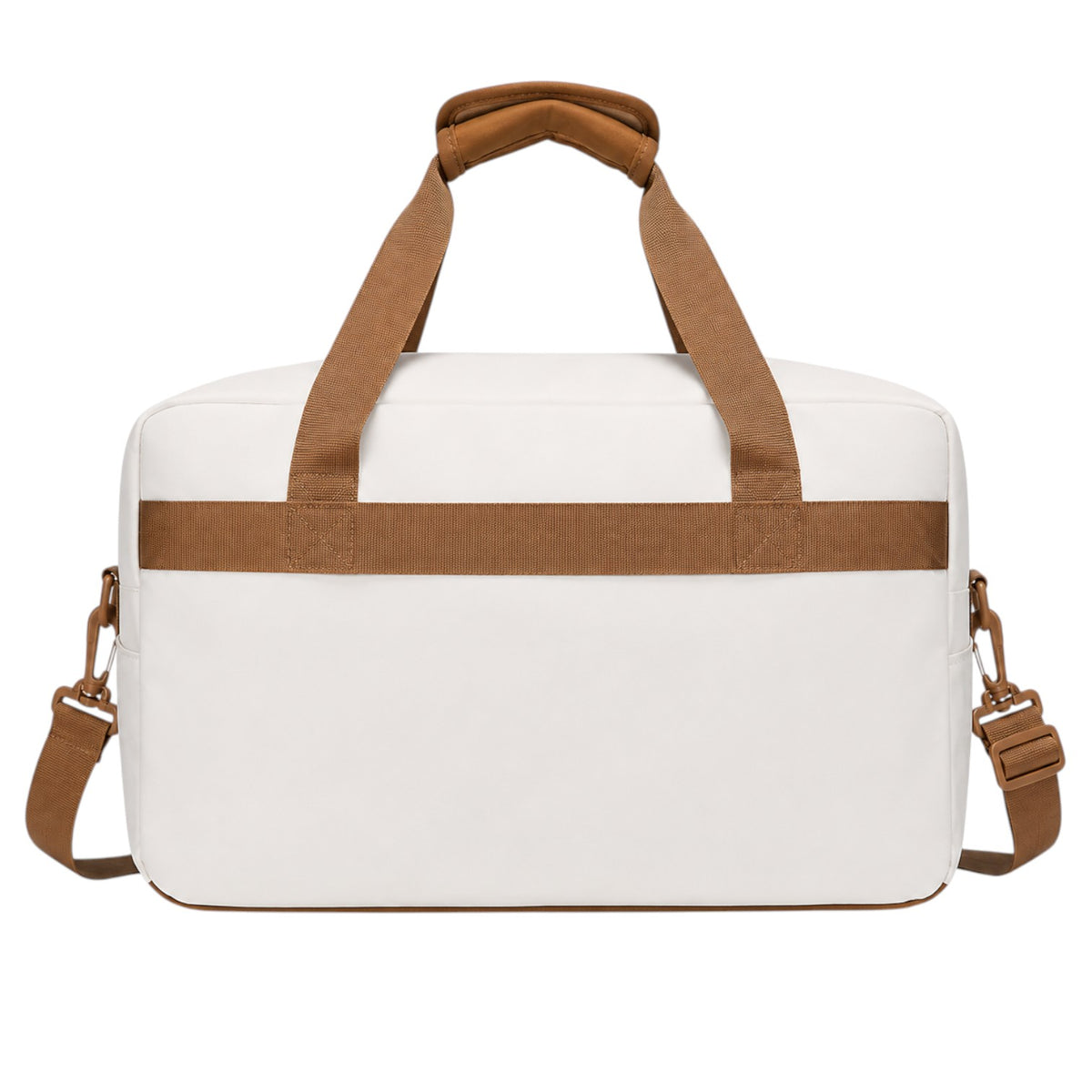 Sac de voyage Univers Sac blanc et marron, format cabine 40x20x25 cm, idéal pour les vols Ryanair et Easyjet.
