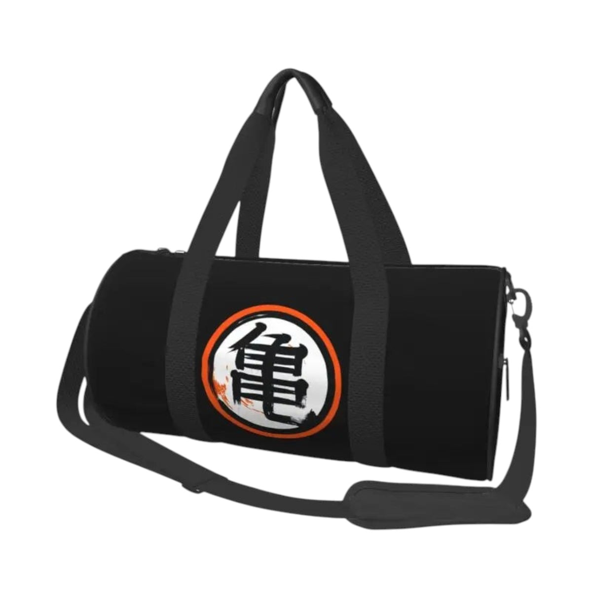 Sac de voyage Univers Sac noir en polyester avec imprimé Kanji DBZ, idéal pour le sport ou les déplacements