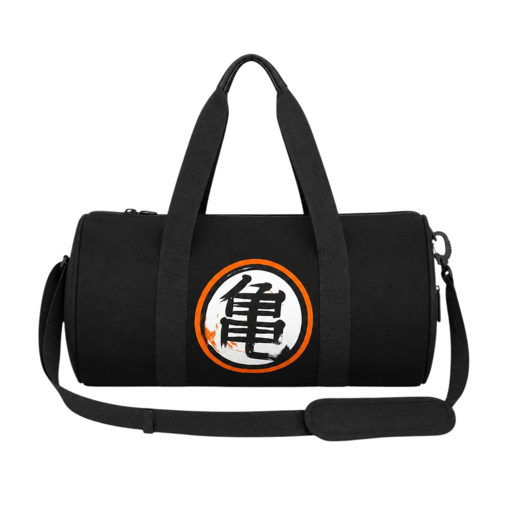 Sac de voyage Univers Sac noir en polyester avec logo Kanji DBZ orange et blanc pour le sport ou les déplacements