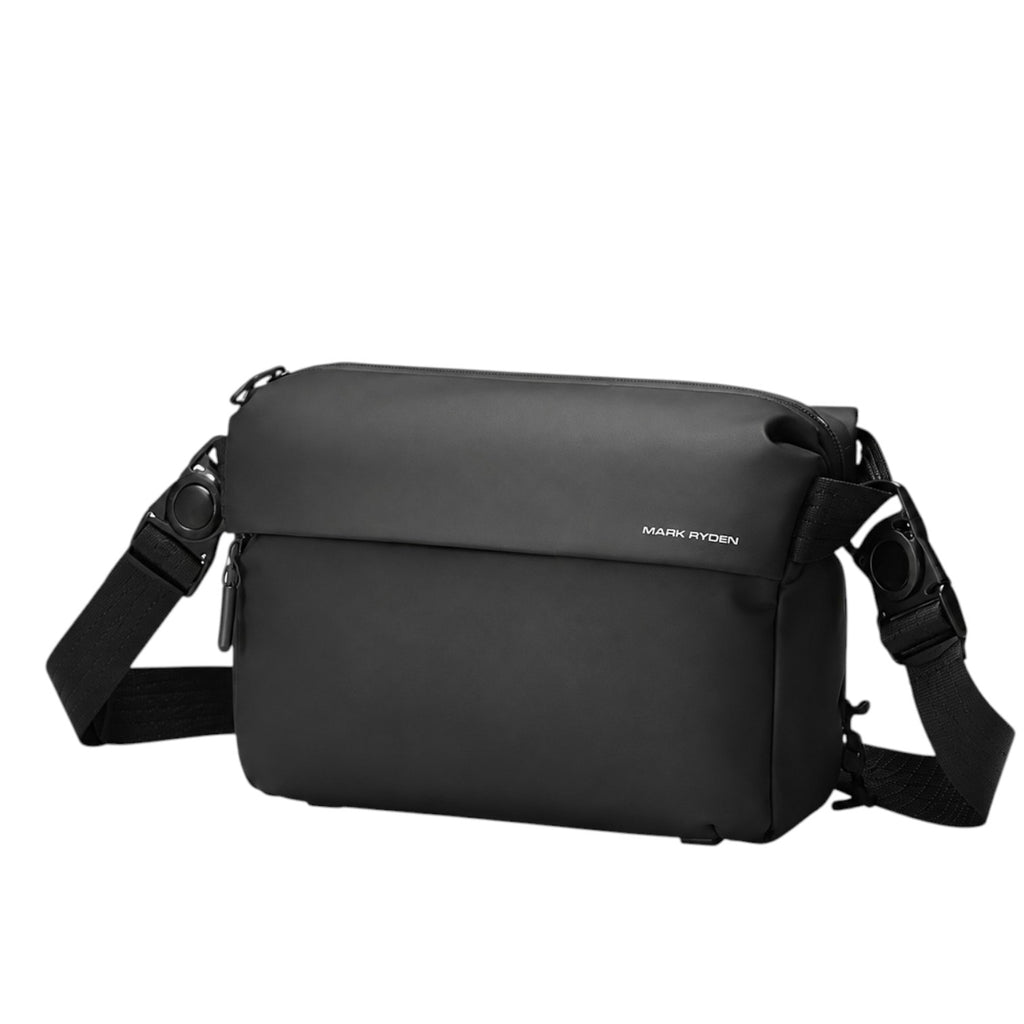 Sacoche bandoulière noire imperméable Mark Ryden pour homme, style business décontracté avec sangle réglable