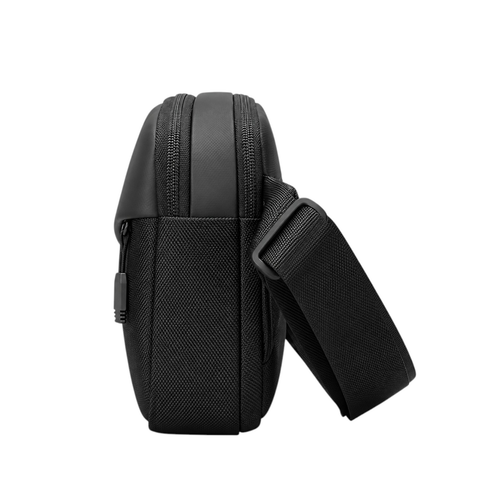 Sacoche bandoulière noire Univers Sac en tissu Oxford imperméable avec fermeture éclair robuste et sangle réglable